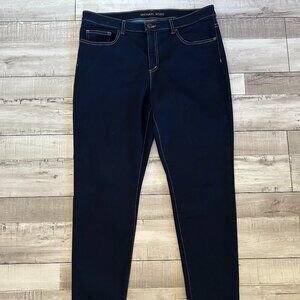Michael Kors Izzy Stretch Skinny Fit Denim Jeans Mid Rise Dark Wash Size 14